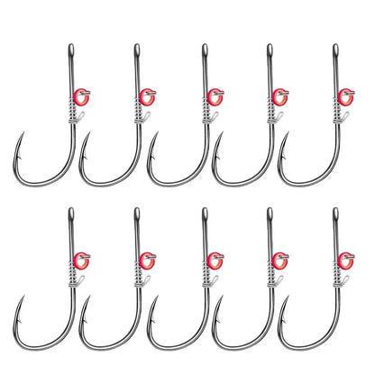 Fishing Hooks Live Shrimp Fixed Hooks Carbon Steel Barbed with Holes 2#/3#/4# Catfish Bass Fishing Hooks For fishing accessories
