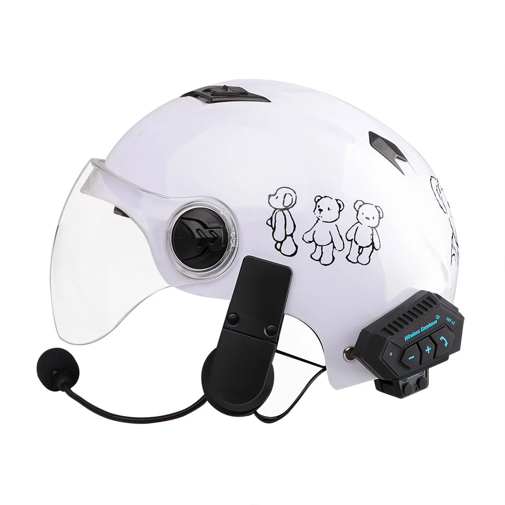 Motorcycle Helmet Headset Bluetooth 5.0 Headphone Wireless Hands-free Call Stereo IP67 Waterproof Earphone Music Player Speaker