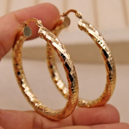Bohemian Style Delicate Hoop Earrings - 14K Gold Plated CopperJewelry for Women - Perfect for Daily Wear and Christmas Gifts