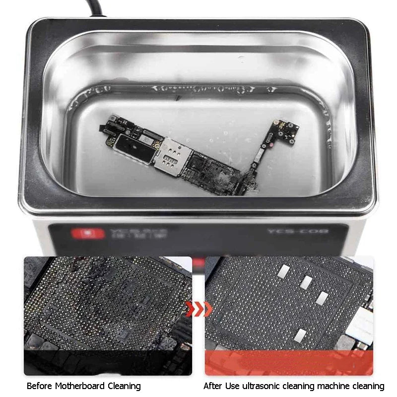YCS YCS-C08 Ultrasonic Cleaning Machine Mobile Phone Accessories Cleaning Machine Portable Ultrasonic Cleaner