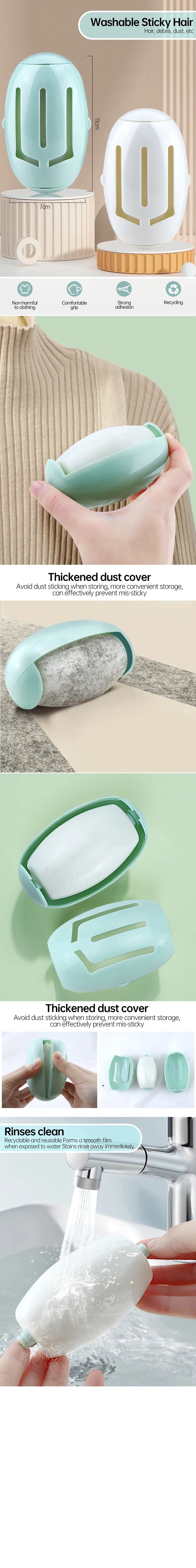 Washable Lint Remover New Multifunctional Portable Roller for Clothes Pet Hair Remover Dust Removal Eliminator Brush Hair Sticky