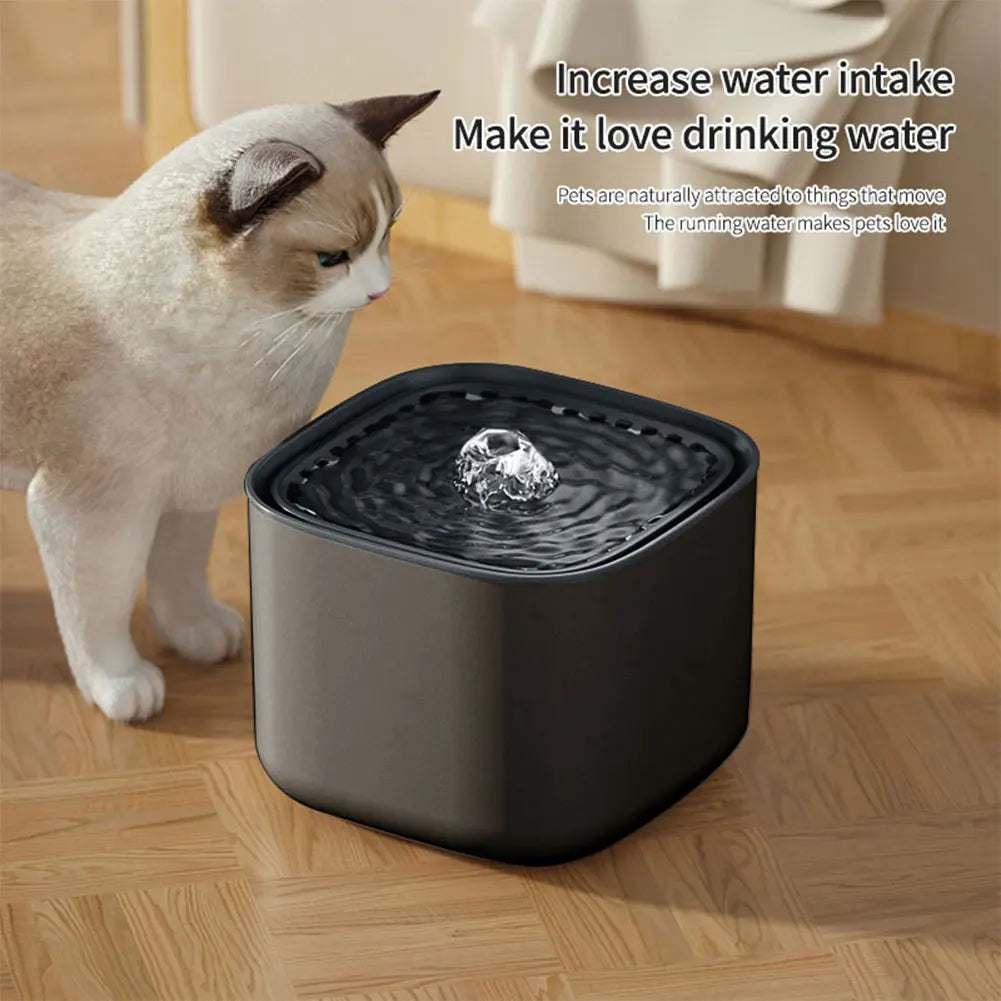 2/3L Cat Water Fountain Auto Recirculate Filter Large Capacity Filtring Cat Water Drinker USB Electric Mute Cats Water Dispenser