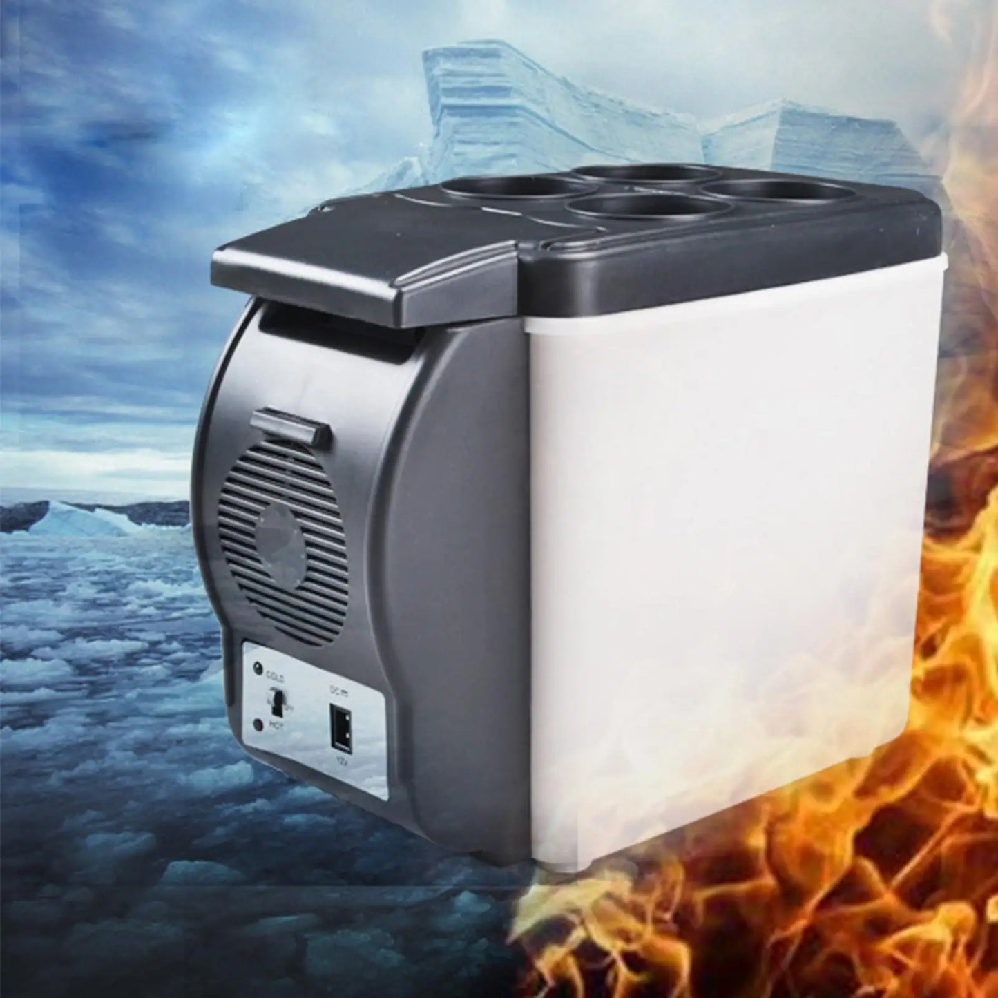 Electric Car Fridge Mini Car Refrigerator Freezer Cooling and Heating Ice Box Vehicle Car Electronic Devices Fridge