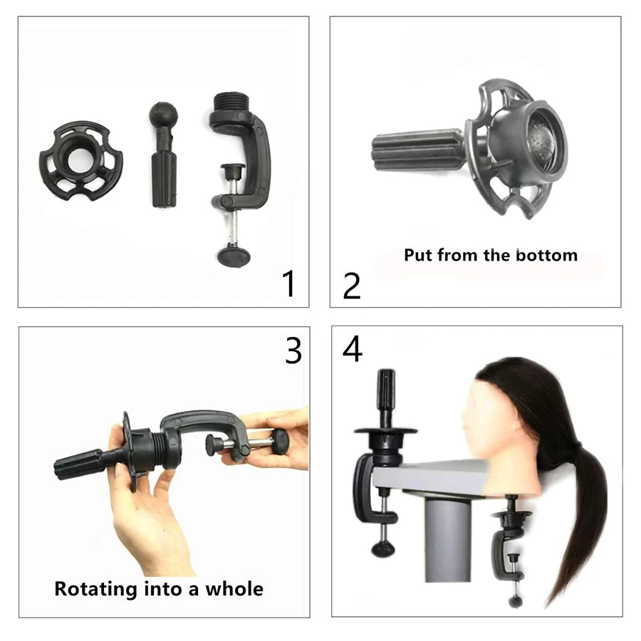 Training Heads Kit For Hairdressers Hair Styling Head Mannequin Doll Head For Children Practice Hair