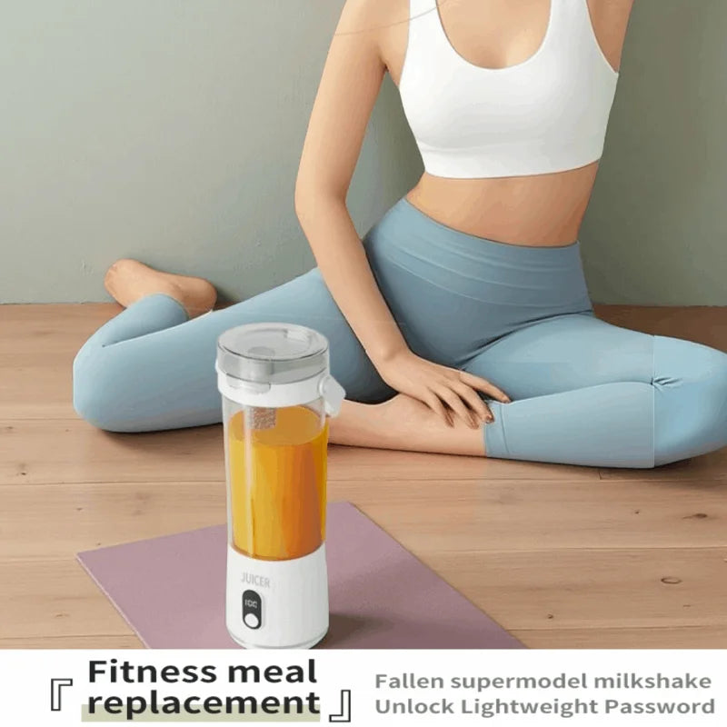 Electric Portable Blender Wireless Rechargeable USB Fruit Blender 600ML Kitchen Mixer Machine Traveling Juicer Cup Fruit Blender