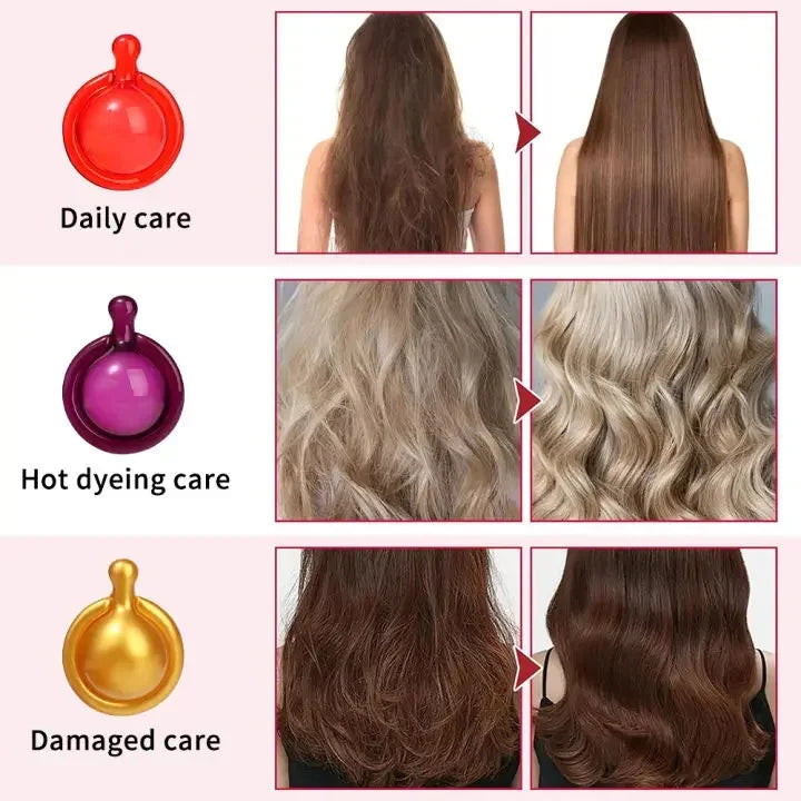 Hair Vitamin Capsule Keratin Oil Fast Restore Soft Smooth Shiny Hair Care Nourish Repair Hair Damaged Splitting Treatment Produc