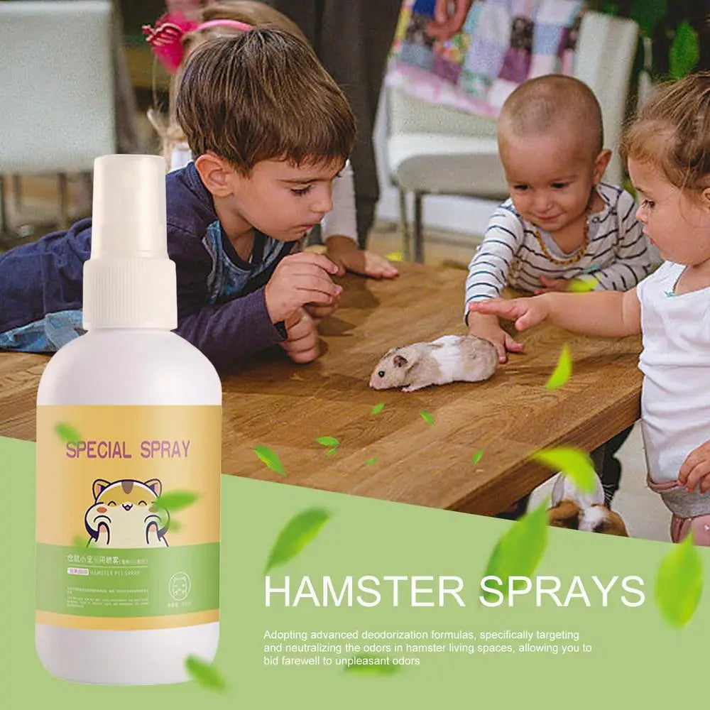 Pet Odor Spray Pet Deodorizer Odor Removal Cage Cleaner Eliminate Pet Odors Long-Lasting Pet Cleaner For Guinea Pigs Rabbits