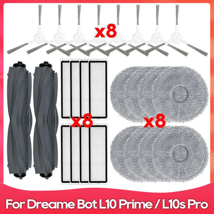 Compatible For ( Dreame L10 Prime, RLL11GC, L10S Pro, L10 Pro, Xiaomi S10+ ) Roller Side Brush Filter Mop Accessory Part