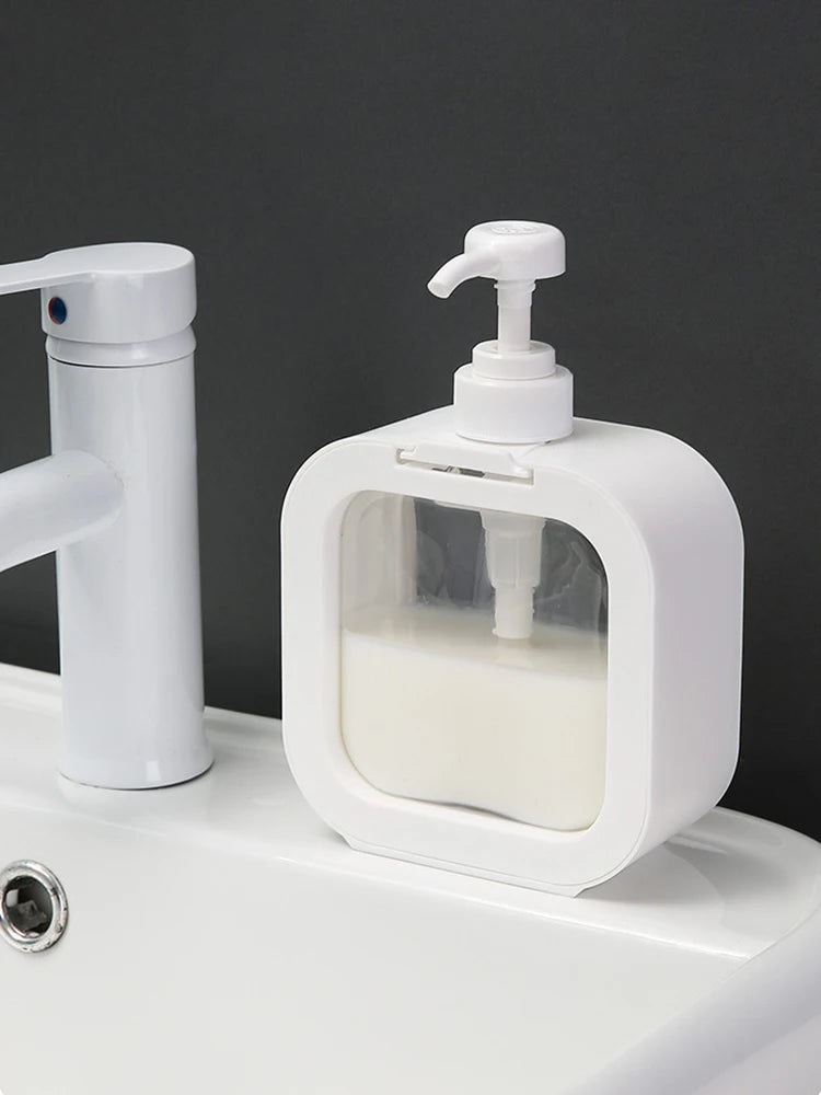 1/2 PCS large-capacity soap dispenser bottle, transparent visible plastic press bottle, suitable for travel, kitchen, bathroom