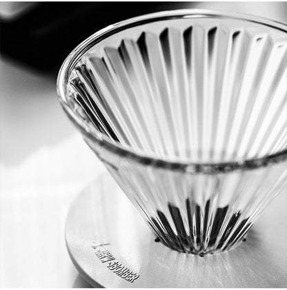MHW-3BOMBE Pour Over Coffee Dripper Glass Coffee Dripper Coffee Filter Cup Reusable Coffee Drip Filter Cone Coffee Maker