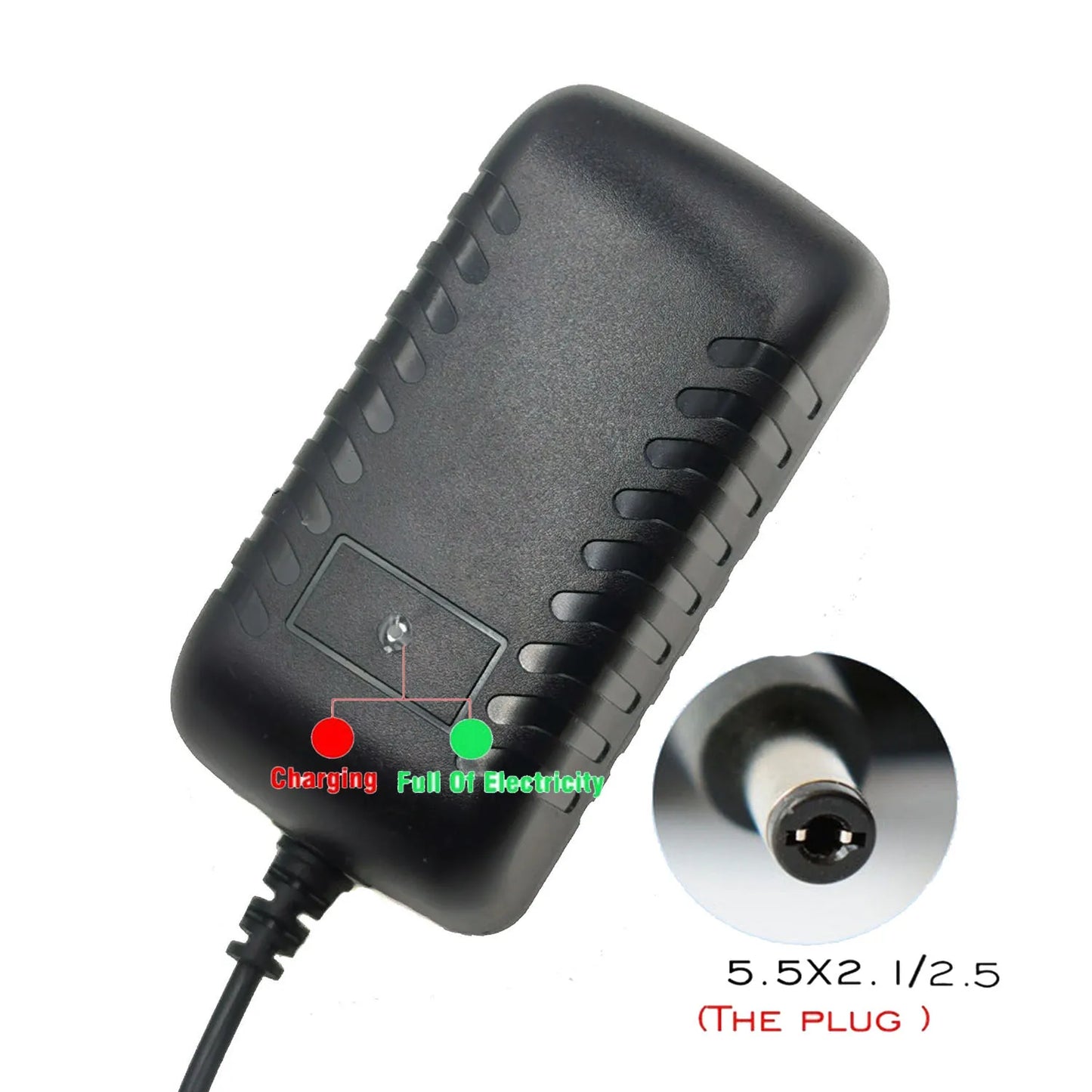 12.6V 2A Li-ion battery charger for 10.8v 11.1v battery 3S 18650 battery pack connector DC5525