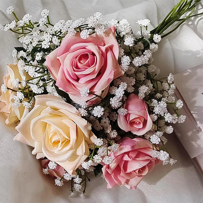 61cm Artificial Flowers Babys Breath Bouquet Plastic Gypsophila Fake Flowers for Home Decor Party Wedding Decorations Table Vase