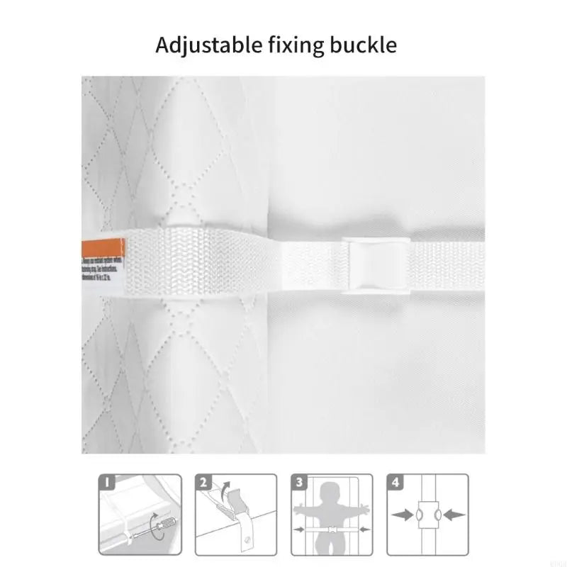 090B 32x16inch Changing Diaper Mat Baby Diaper Changing Table Pad with Fastening Strap Changing Pad for Dresser Top