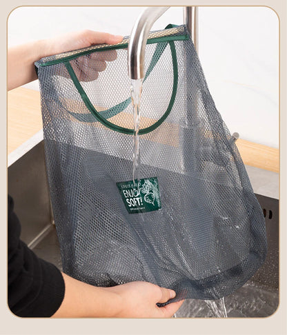 Reusable Storage Bags Kitchen Hanging Mesh Bag Home Fruit And Vegetable Storage Net Bag For Ginger Garlic Potatoes Onions