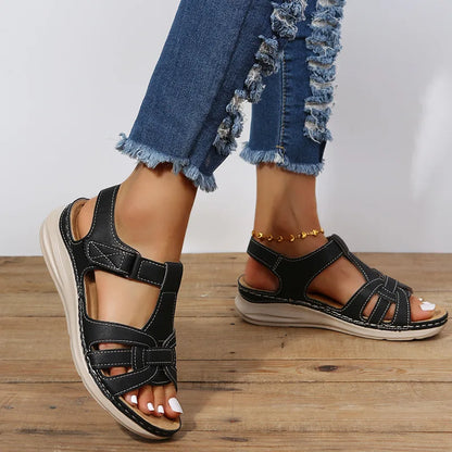 Women's Simple Wedge Sandals, Casual Ankle Strap Platform Sandals, Women's Comfortable Sandals