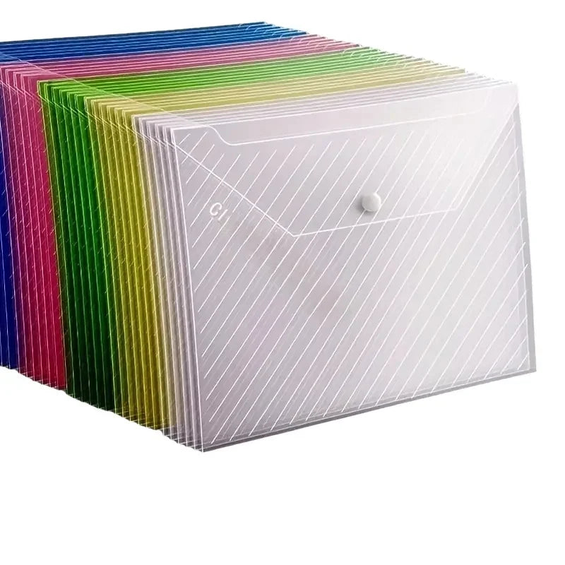 10pcs A4 Transparent Plastic Folder Filing Organiser Student Folder Folder Stationery Student Supplies