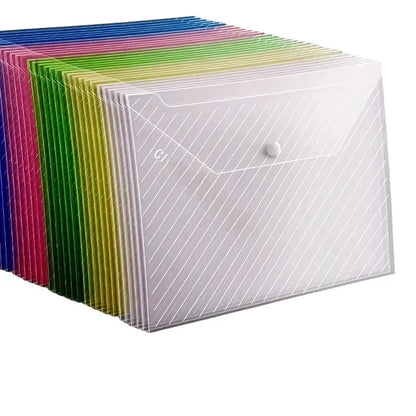 10pcs A4 Transparent Plastic Folder Filing Organiser Student Folder Folder Stationery Student Supplies