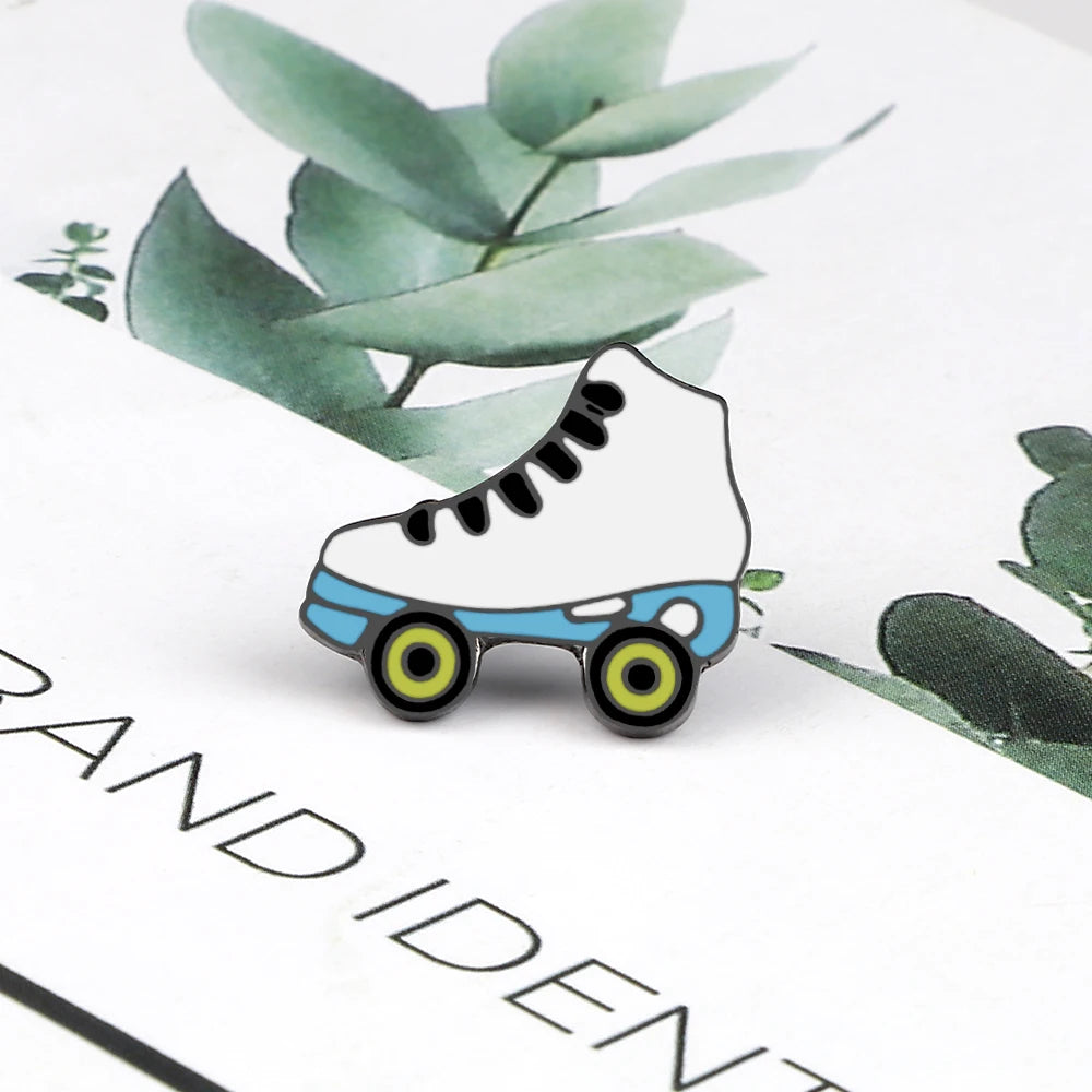 All Love Sports!Healthy Lifestyle Enamel Pins Rugby Basketball Soccer Bowling Brooches Roller Skates Badge Shirt Hat Bag Jewelry