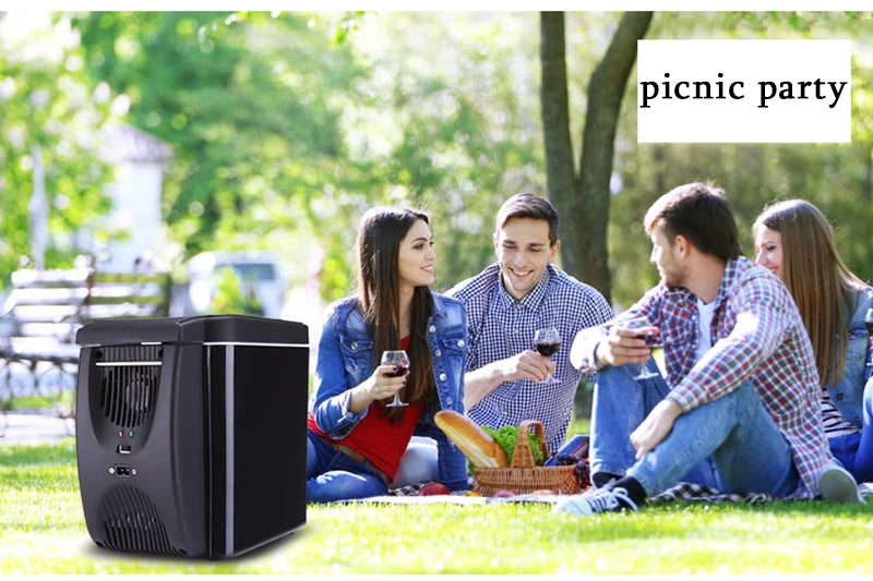 6L 12V Electric Car Refrigerator Mini Freezer Car Freezer Cooler and Warmer Electric Fridge Portable Icebox Travel Refrigerator