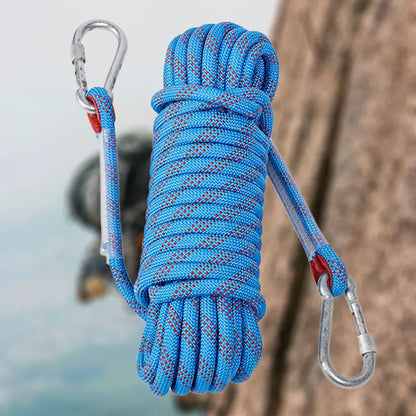 10mm Rock Climbing Rope 10M/20M/30M Outdoor Static Rapelling Rope for Fire Rescue Safety Escape Tree Climbing for Outdoor Sports