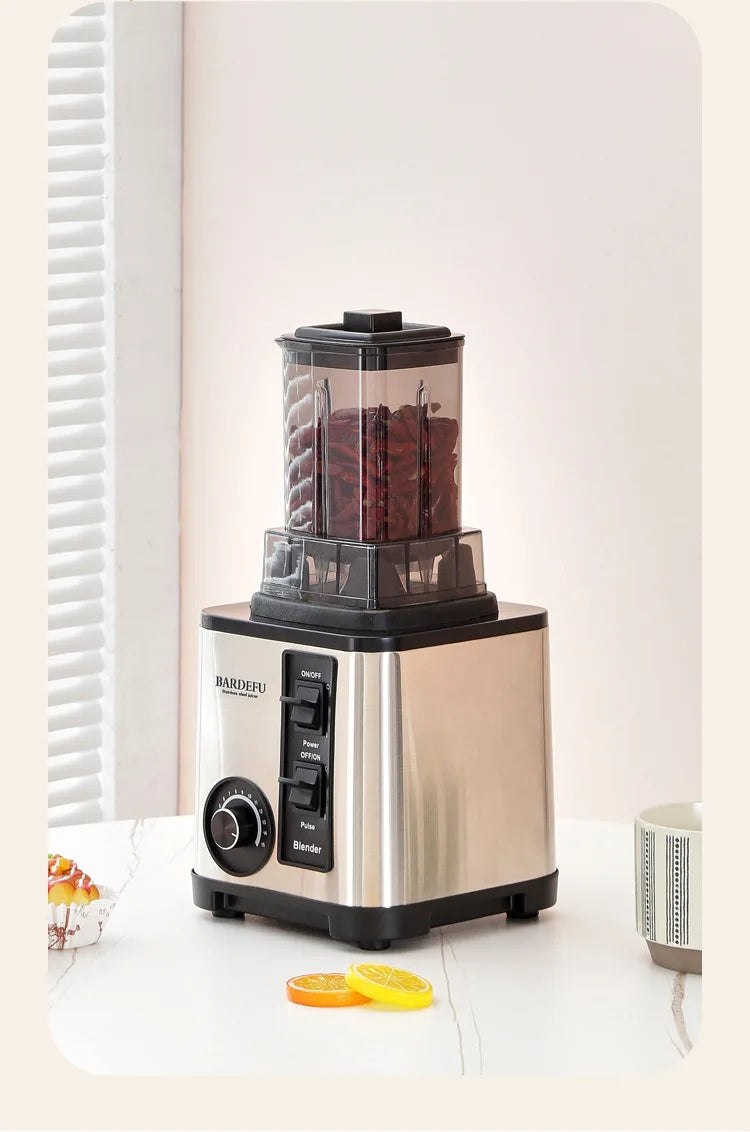 220V- 3L 6 in 1 Blender Stainless Steel Large Capacity Cut Vegetables and Shreds Icebreaker Salad Grinder Meat Grinder Juicer