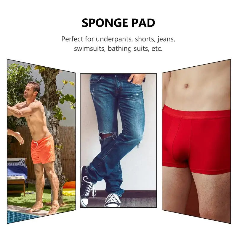 4 Pcs Sponge Pad Underwear Bulge Pouch Briefs Enhancing Mat