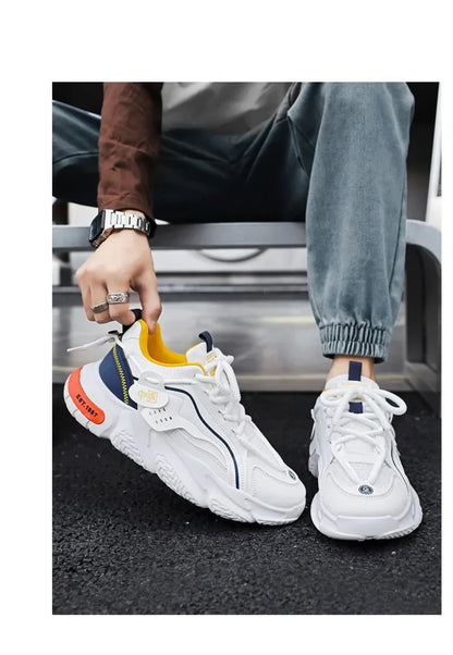 Men's Sneakers 2025 Spring Comfortable Non-slip Outdoor Running Shoes Elasticity Platform Basketball Athletic Tenis Masculino
