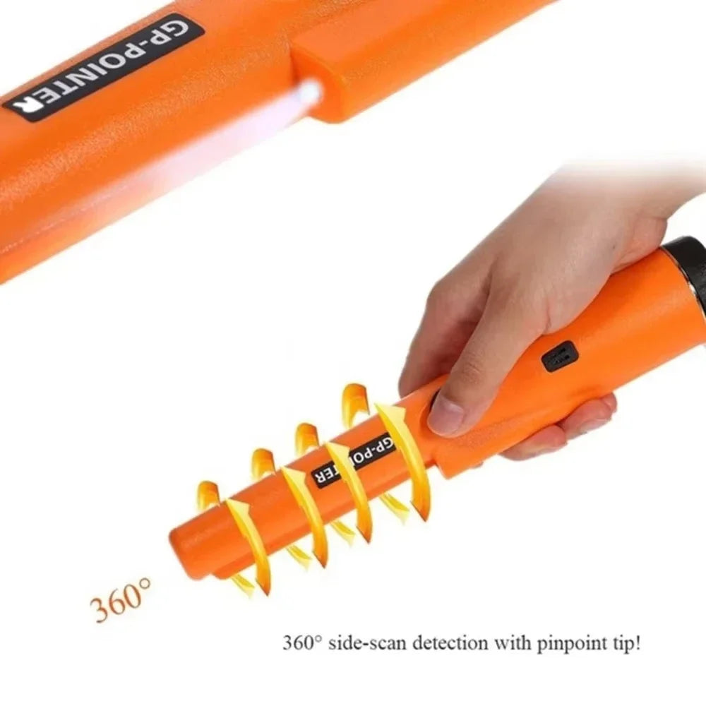 Metal Detector Professional Waterproof Handheld  Handheld  360° Scanning Unearthing Treasure Finder with High Sensitivity