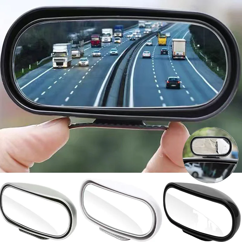 Universal Car Mirror 360 Degree Adjustable Wide Car Mirror HD Glass Wide Angle Side Rear Blind Spot Parking Auxiliary Mirror