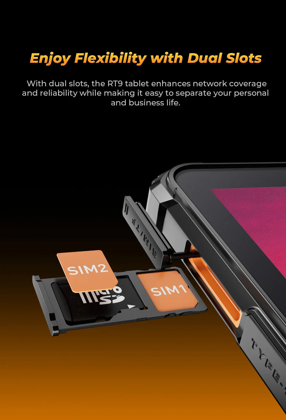 Oukitel RT9 Rugged TabletRugged Tablet 10.1" HD Display 24GB RAM 256GB Waterproof Tablet 11000mAh Battery Android 14.0 Tablet PC