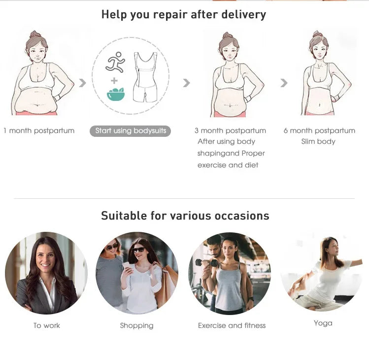 Shapewear jumpsuit with short sleeves Fajas Colombianas Tummy Control Butt Lifter Body Shaper Postpartum Girdle Waist Trainer