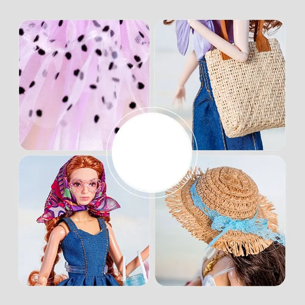 Fashion supermodel Doll Elegant Dress Casual Wears DIY Accessories Princess Dresses Suit Jeans Pants Set