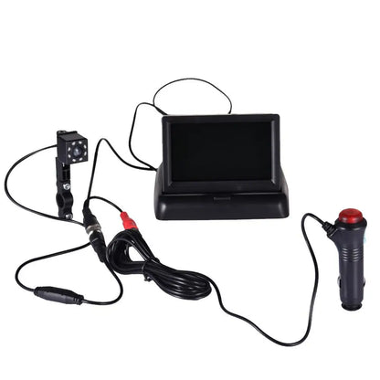 Babi 4.3 - Inch AHD 1080P Foldable Car Rear View Monitor - Night Vision Camera, Ideal for Baby Monitoring