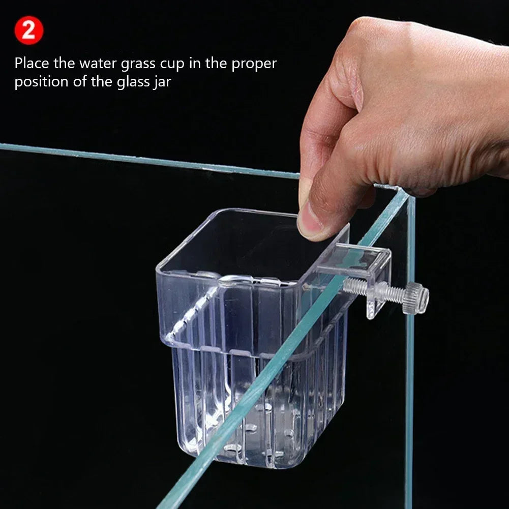 Fish  Aquarium Water Grass Cup Multiple Plant Hydroponics Hydroponic Planting Basket For Fish Tank Landscape Home Garden