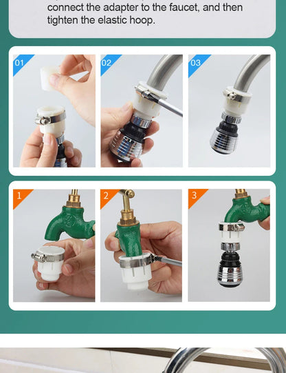 Kitchen Faucet Nozzle Extender Sink Water Tap Nozzle Filter Bubbler Faucet Aerator Attachment Home Bathroom Toilet Accessories