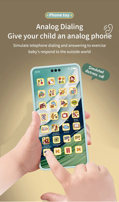 Baby Phone Toy Simulation Music Sound Telephone Toy Toddler Puzzle Early Education Toy Phone Mobile Phone Model Toy Gifts