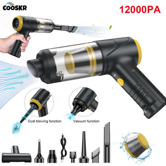 Car Vacuum Cleaner 12000PA Portable Vacuum Cleaner Strong Suction Handheld Vacuum Cleaner Wireless Vacuum Cleaner for Car Home