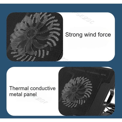 Laptop Cooling Base Is Suitable for 10 Inch/17 Inch Notebook Coolers with Adjustable Lifting and Strong Wind Power