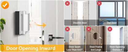 New Home Security Door Lock Aluminum Alloy Anti-theft Door Lock Childproof Door Reinforcement Lock with 3 Inch Stop