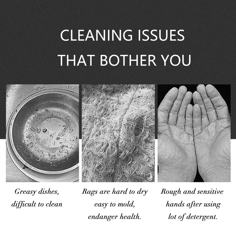 20pcs Double-sided Cleaning Sponges Pan Pot Cleaning and Maintenance Washing Sponges Household Scouring Pad Kit Tools Brush