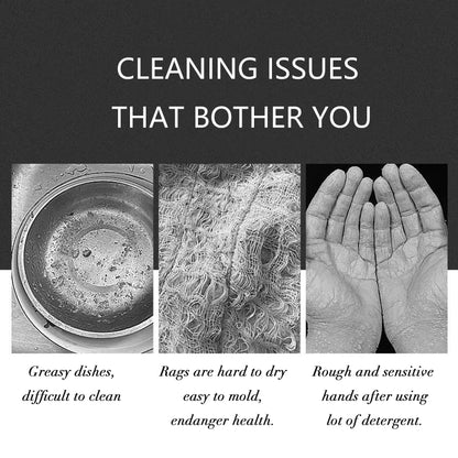 20pcs Double-sided Cleaning Sponges Pan Pot Cleaning and Maintenance Washing Sponges Household Scouring Pad Kit Tools Brush