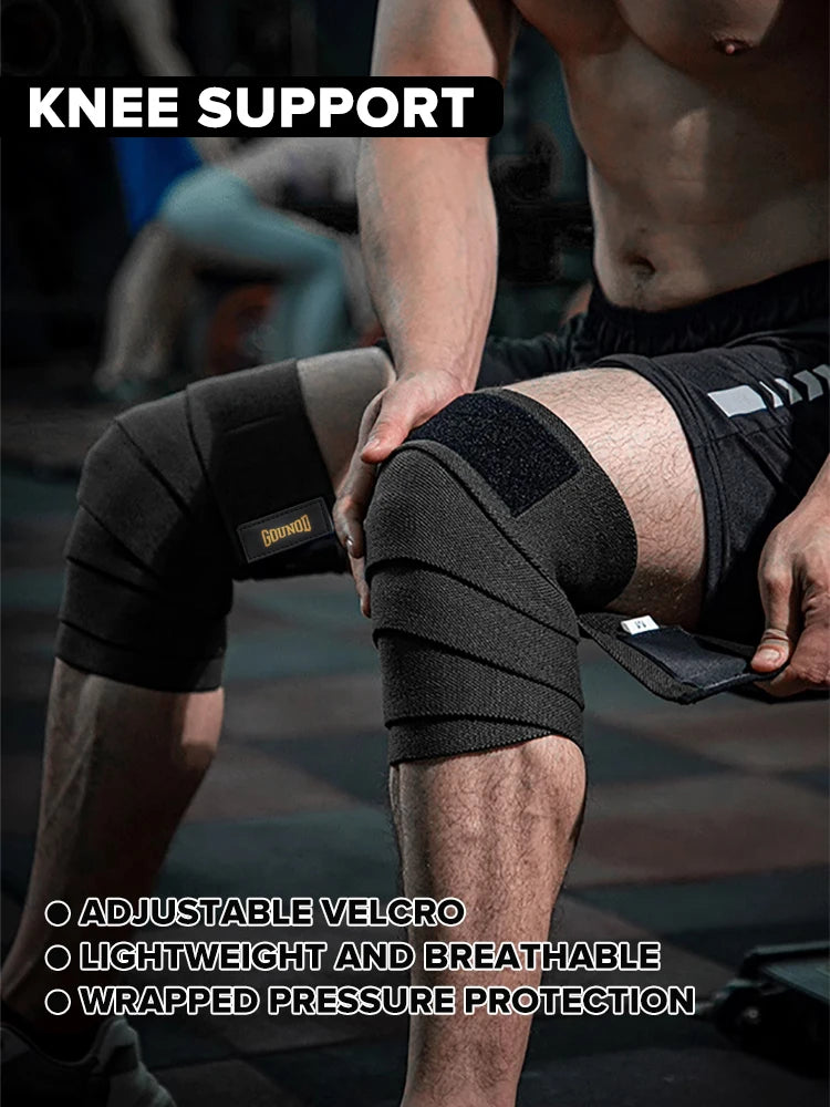Knee Pads Sports Elastic Wrap Kneepad Support for Gym FitnessSquats Exercise Knees Protect  & Elbow Pads Braces【1PC】