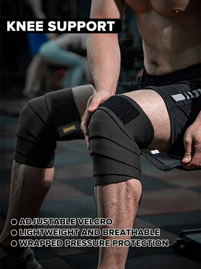 Knee Pads Sports Elastic Wrap Kneepad Support for Gym FitnessSquats Exercise Knees Protect  & Elbow Pads Braces【1PC】