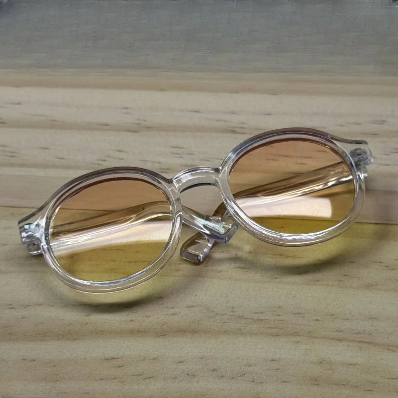 LABUBU 17cm Doll 6.5cm Transparent Glasses Stylish Sunglasses for 1/8 -1/4 BJD Doll Accessories