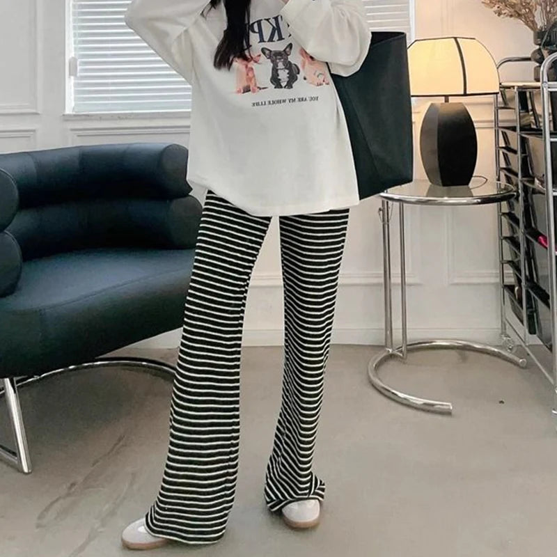 2025 Maternity Pants Home Clothes for Pregnant Women Leisure Belly Support Clothing Pregnancy Striped Trousers Woman Summer Kids