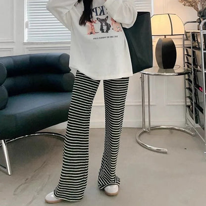 2025 Maternity Pants Home Clothes for Pregnant Women Leisure Belly Support Clothing Pregnancy Striped Trousers Woman Summer Kids