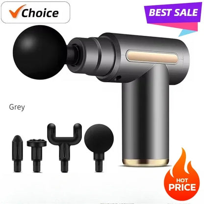 Portable Button Fascia Gun Deep Tissue Massage Mini Lightweight and Adjustable Speed Massage Equipment Suitable for the Body