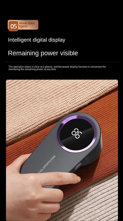 Lint Remover for Clothing Portable Electric Fuzz Pellet Remover LED Display Rechargeable for Clothes Fabric Shaver Fluff Remover