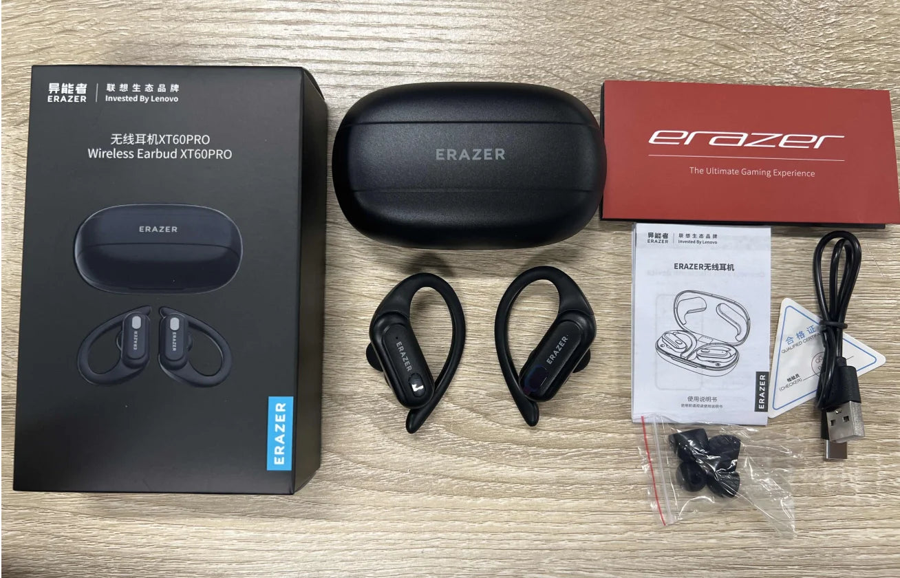 Original Erazer XT60 PRO Sports Wireless Headphones Bluetooth  Earphones HiFi Lenovo Earbuds with Mic Earhook