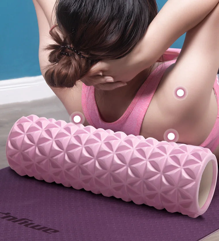3D Diamond Foam EVA Massage Roller Hollow Yoga Column Fitness Equipment For Muscle Physiotherapy And Sports Rehabilitation Rolle